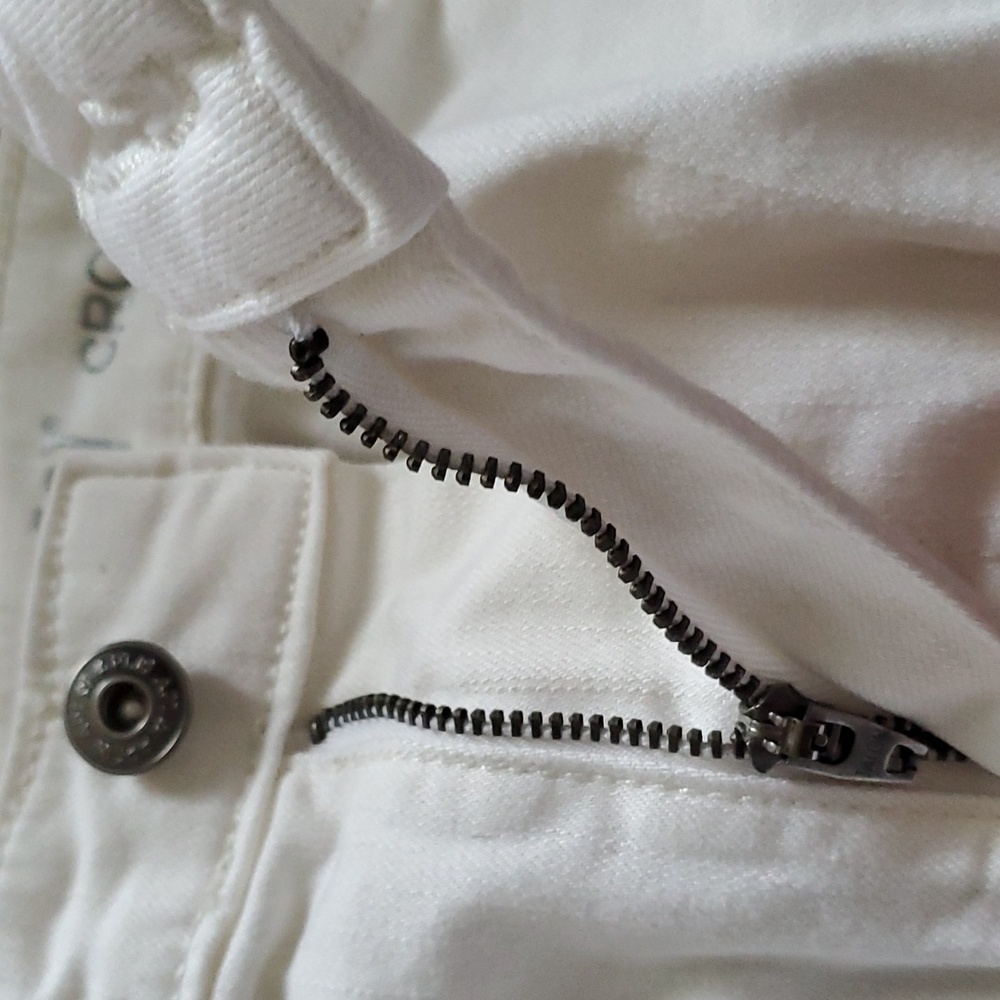 Apt. 9 Cropped Flare Women's White Jean Pants - Size 24W - Picture 7 of 10